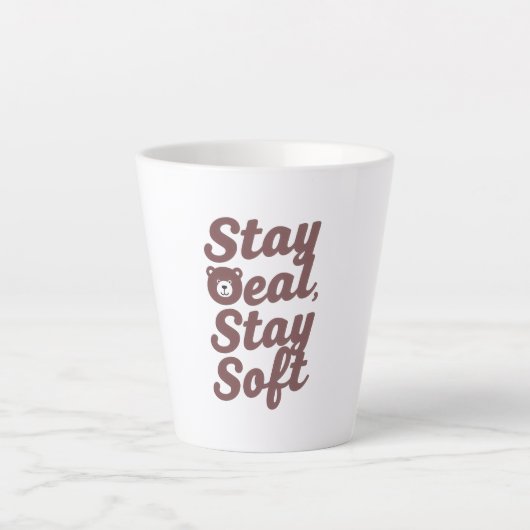 Tasse Latte Citation Inspirante de Bonté avec un Ours Douillet (Devant)
