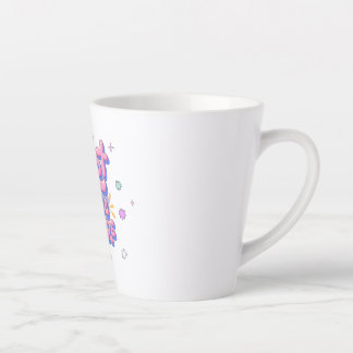 Tasse Latte Citation Lettre Bulle Colorée