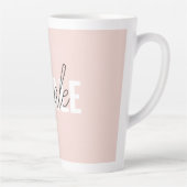 Tasse Latte Citation moderne Pastel Pink Inhale Exhale (Droite)