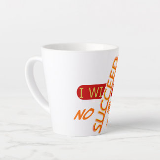 Tasse Latte Citation Motivante Je Réussirai Quoi Qu'il En Soit