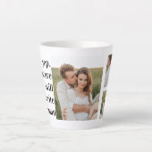 Tasse Latte Citation romantique du collage moderne (Devant)