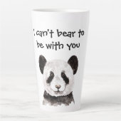 Tasse Latte Citation Romantique Moderne Avec Panda Noir Et Bla (Devant)
