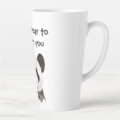 Tasse Latte Citation Romantique Moderne Avec Panda Noir Et Bla (Droite)