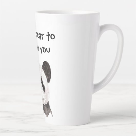 Tasse Latte Citation Romantique Moderne Avec Panda Noir Et Bla (Droite)