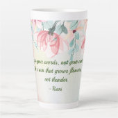 Tasse Latte Citation Rumi de la pluie (Devant)