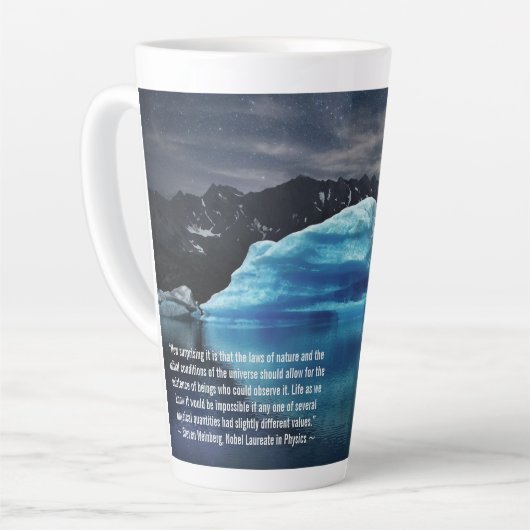Tasse Latte Citation scientifique et photo de la nature d'Iceb (Angle gauche)