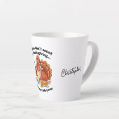 Tasse Latte Citation turque de Thanksgiving personnalisée (Angle droit)