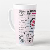 Tasse Latte Citations chrétiennes inspirantes (Angle gauche)