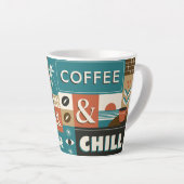 Tasse Latte Citations de café coloré (Angle droit)