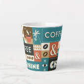 Tasse Latte Citations de café coloré (Devant)