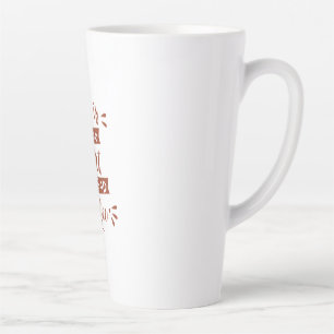Tasse Latte Citations de café typographie