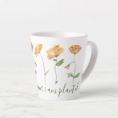 Tasse Latte Citations Inspirationnelles Poppies Orange (Angle droit)