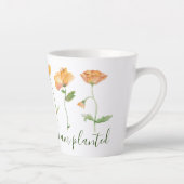 Tasse Latte Citations Inspirationnelles Poppies Orange (Droite)
