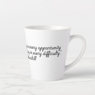 Tasse Latte "Citations pour la collection Life" Winston Church