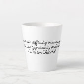 Tasse Latte "Citations pour la collection Life" Winston Church (Devant)