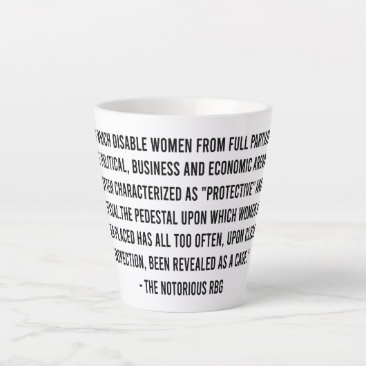 Tasse Latte Citations Rbg, Rbg Mug, Ruth Bader Ginsburg (Devant)