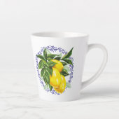 Tasse Latte Citron et toile bleue Filigree Pays Cuisine frança (Droite)