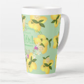 Tasse Latte Citron Squeeze Mariage Anniversaire Vert (Angle droit)