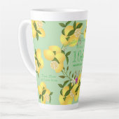 Tasse Latte Citron Squeeze Mariage Anniversaire Vert (Angle gauche)