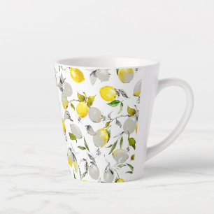 Tasse Latte citrons aquarelle 21