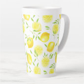 Tasse Latte Citrons et feuilles (Angle droit)