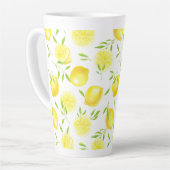 Tasse Latte Citrons et feuilles (Angle gauche)