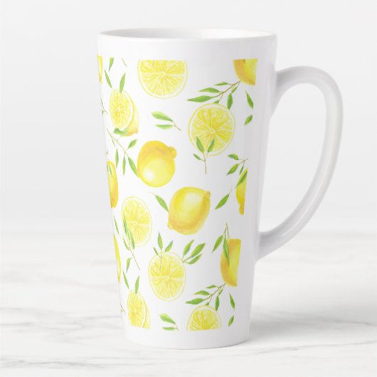 Tasse Latte Citrons et feuilles (Droite)