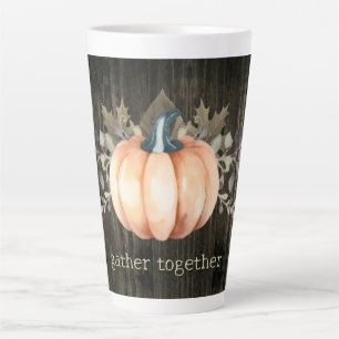 Tasse Latte Citrouille Aquarelle