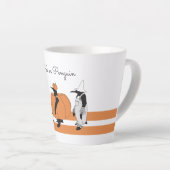 Tasse Latte Citrouille de dessin mignon Penguin Drôle Hallowee (Angle droit)