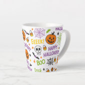 Tasse Latte Citrouille éffrayant et amusant - Motif Halloween  (Angle droit)