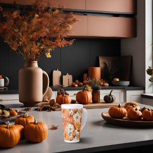 Tasse Latte Citrouille floral automne