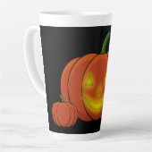 Tasse Latte Citrouille Jack-o-lanterne (Angle gauche)