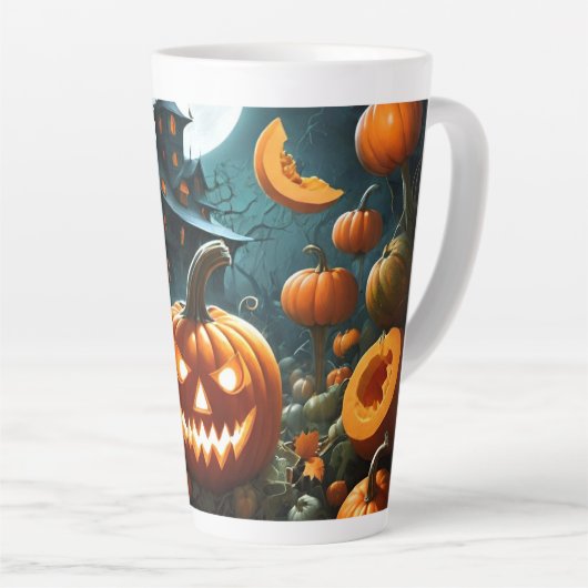 Tasse Latte Citrouille mal (Angle droit)