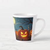 Tasse Latte Citrouille patch de chat noir (Droite)