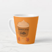 Tasse Latte Citrouille Spice Latte automne Feuilles et Citroui (Angle gauche)