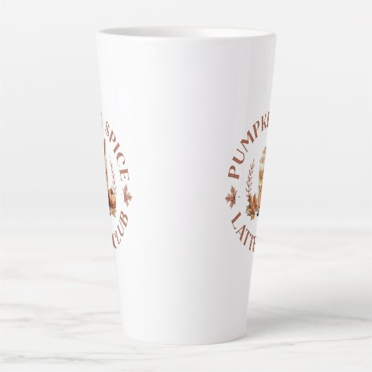 Tasse Latte Citrouille Spice Latte Club Automne Automne (Devant)