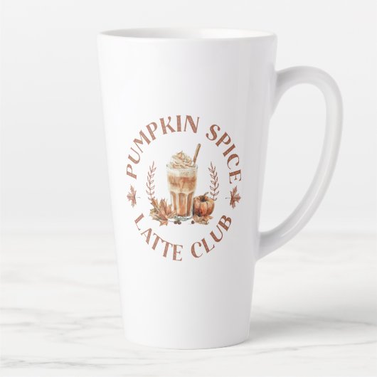 Tasse Latte Citrouille Spice Latte Club Automne Automne (Droite)