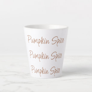 Tasse Latte Citrouille Spice Simple Style