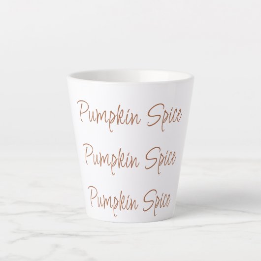 Tasse Latte Citrouille Spice Simple Style (Devant)