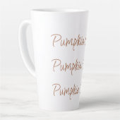 Tasse Latte Citrouille Spice Simple Stylo Typographie (Angle gauche)