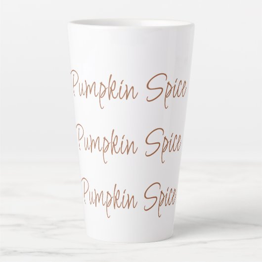 Tasse Latte Citrouille Spice Simple Stylo Typographie (Devant)