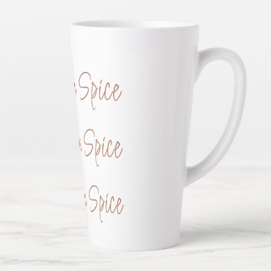 Tasse Latte Citrouille Spice Simple Stylo Typographie (Droite)
