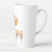 Tasse Latte Citrouilles d'aquarelle et Bon thanksgiving orange (Droite)