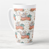 Tasse Latte Citrouilles d'automne cosy (Angle gauche)