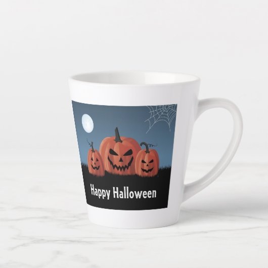 Tasse Latte Citrouilles Halloween (Droite)