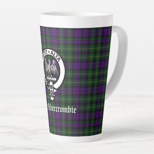 Tasse Latte Clan Abercrombie Tartan & Crest (Angle droit)
