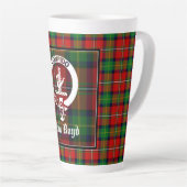 Tasse Latte Clan Boyd Crest Badge & Tartan (Angle droit)
