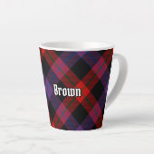 Tasse Latte Clan Brown Tartan (Angle droit)
