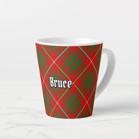Tasse Latte Clan Bruce Tartan (Angle droit)