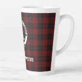 Tasse Latte Clan Cameron Crest Badge & Tartan (Droite)